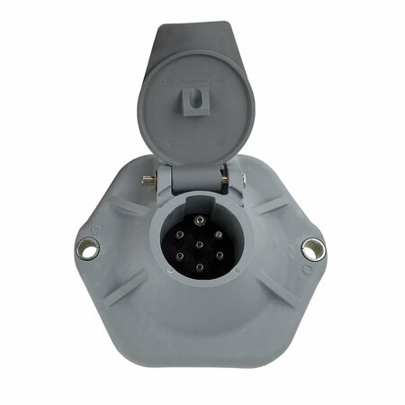 TRAMEC 7-Way Receptacle, Push-ON Terminals, Solid Pin 38310